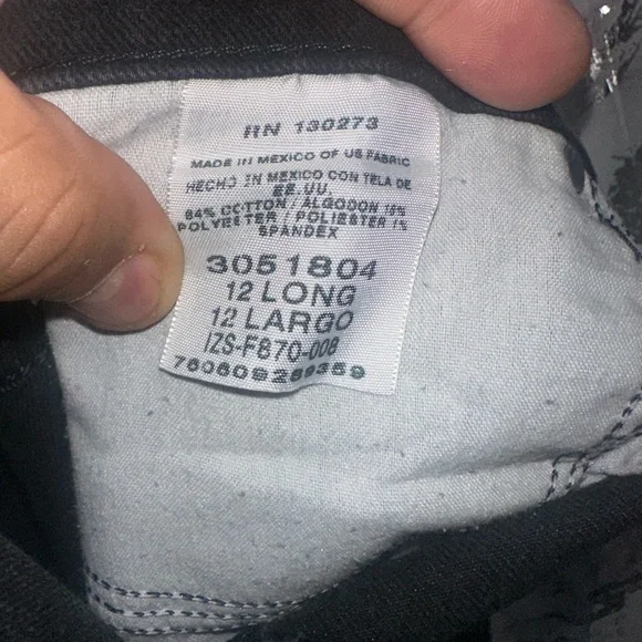 Lee Straight Leg Relaxed Waist Black denim Jeans size 12 Long 
Festival - Picture 9 of 11